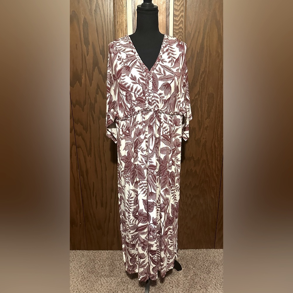 NWT Soma Soft Jersey Kaftan Midi Dress